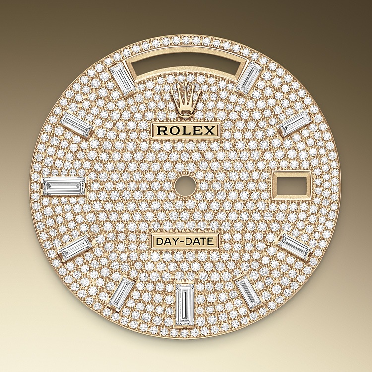 Day-Date M228398TBR-0036 - Il quadrante con <i>pavé</i> di diamanti | L'Angolo delle Ore