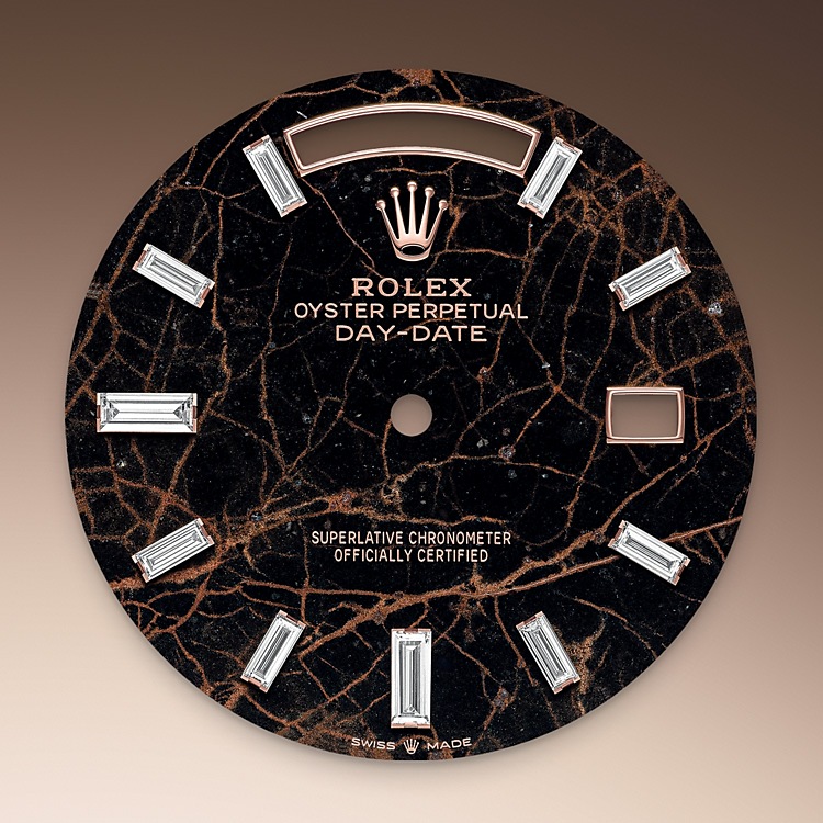 Day-Date M228345RBR-0016 - Il quadrante in eisenkiesel | L'Angolo delle Ore