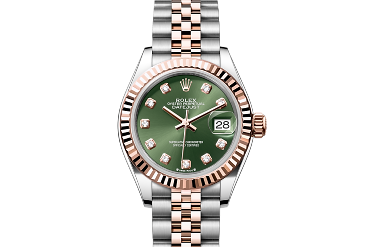 Lady Datejust di Rolex in Everose Rolesor combination of Oystersteel and Everose gold M279171 0007 L Angolo delle Ore