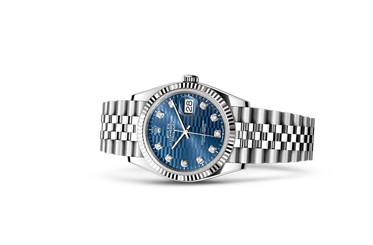  Datejust di Rolex in Rolesor bianco (combinazione di acciaio Oystersteel e oro bianco), M126234-0057 | L'Angolo delle Ore
