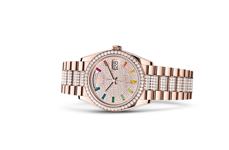  Day-Date di Rolex in Oro Everose 18 ct, M128345RBR-0043 | L'Angolo delle Ore