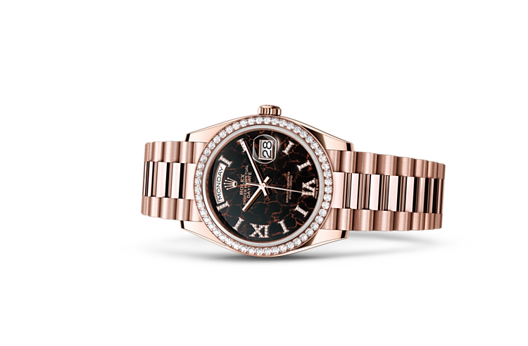  Day-Date di Rolex in 18 ct Everose gold, M128345RBR-0044 | L'Angolo delle Ore