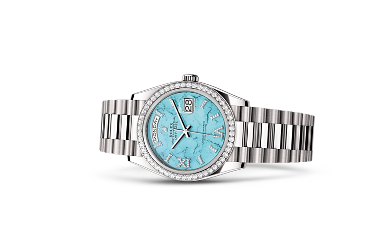  Day-Date di Rolex in 18 ct white gold, M128349RBR-0031 | L'Angolo delle Ore