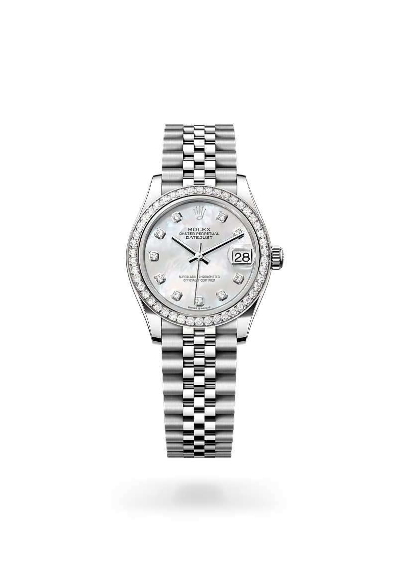 Rolex Datejust 31 in Rolesor bianco combinazione di acciaio Oystersteel e oro bianco M278384RBR 0008 L Angolo delle Ore